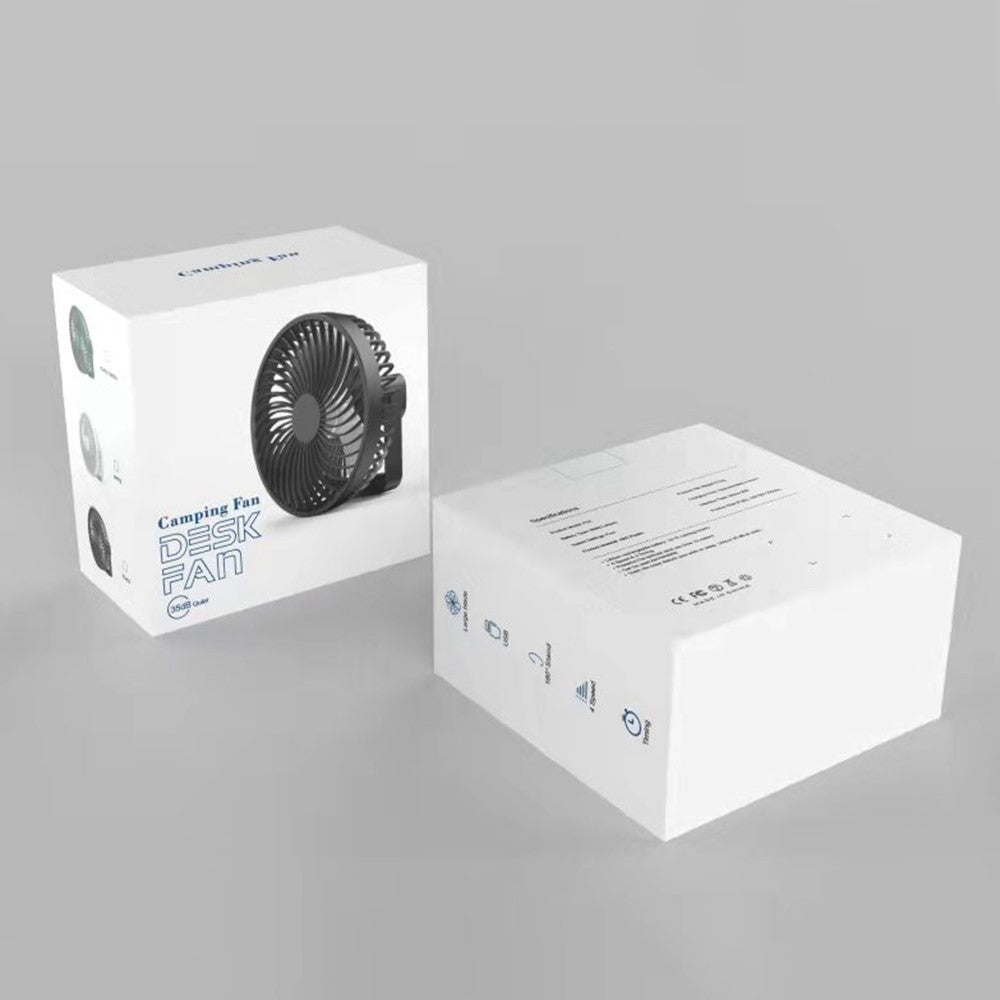 Fläkt – 3 hastigheter, portabel, USB-laddning