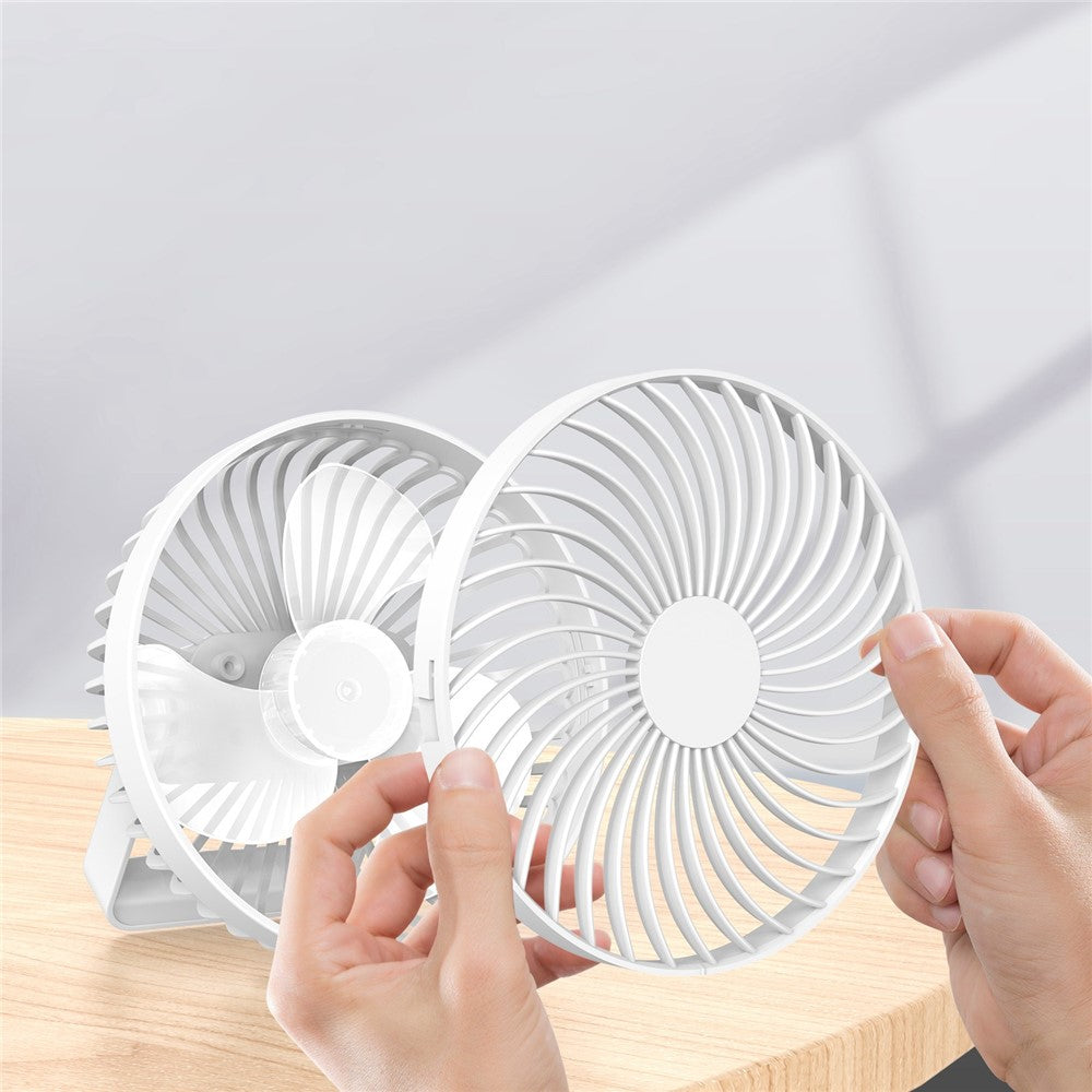 Fläkt – 3 hastigheter, portabel, USB-laddning