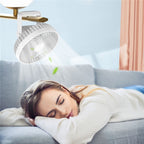 Fläkt – 3 hastigheter, portabel, USB-laddning