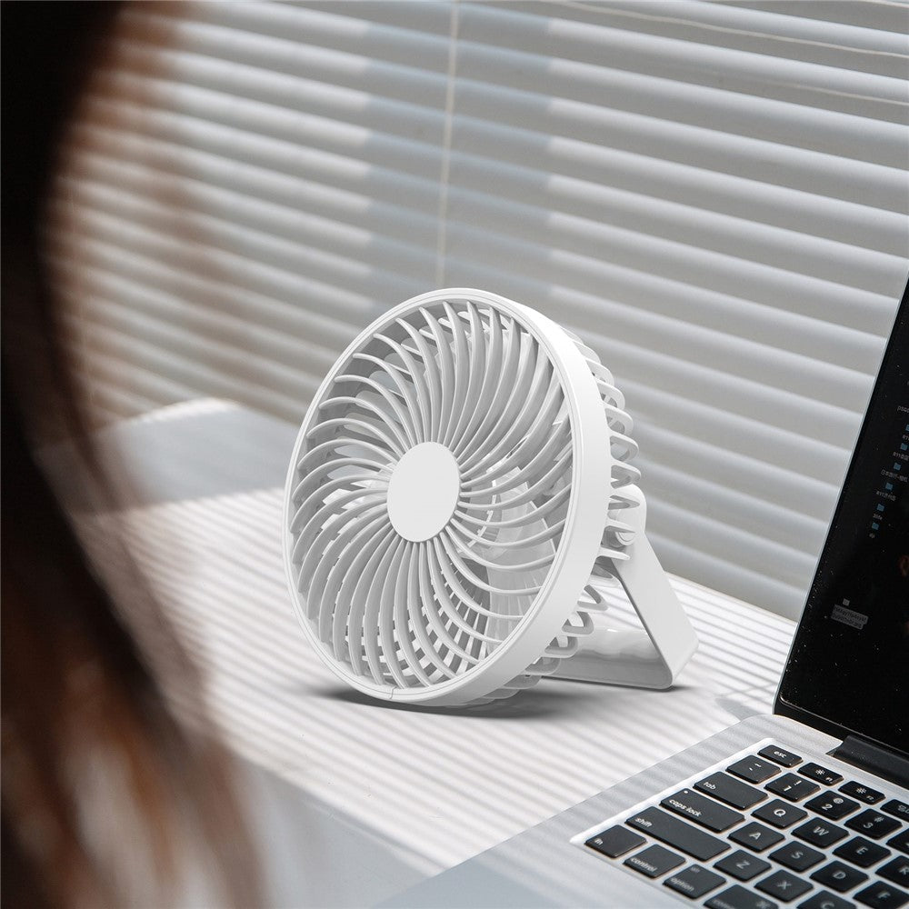 Fläkt – 3 hastigheter, portabel, USB-laddning