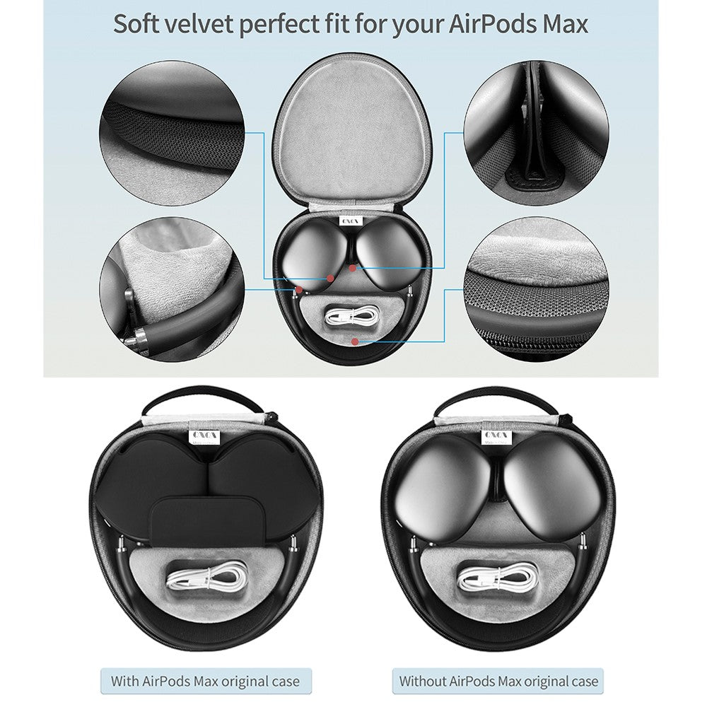 Hörlurväska – för AirPods Max med sammetsskydd