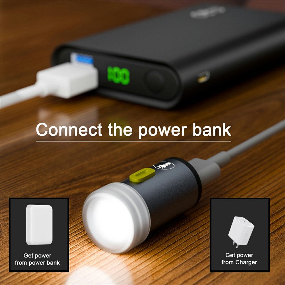 Mini ficklampor 210 lumen – USB-C uppladdningsbara 2-pack