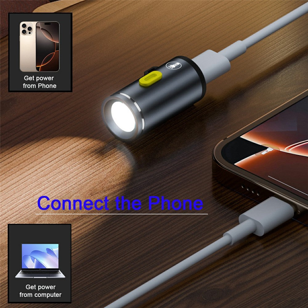 Mini ficklampor 210 lumen – USB-C uppladdningsbara 2-pack
