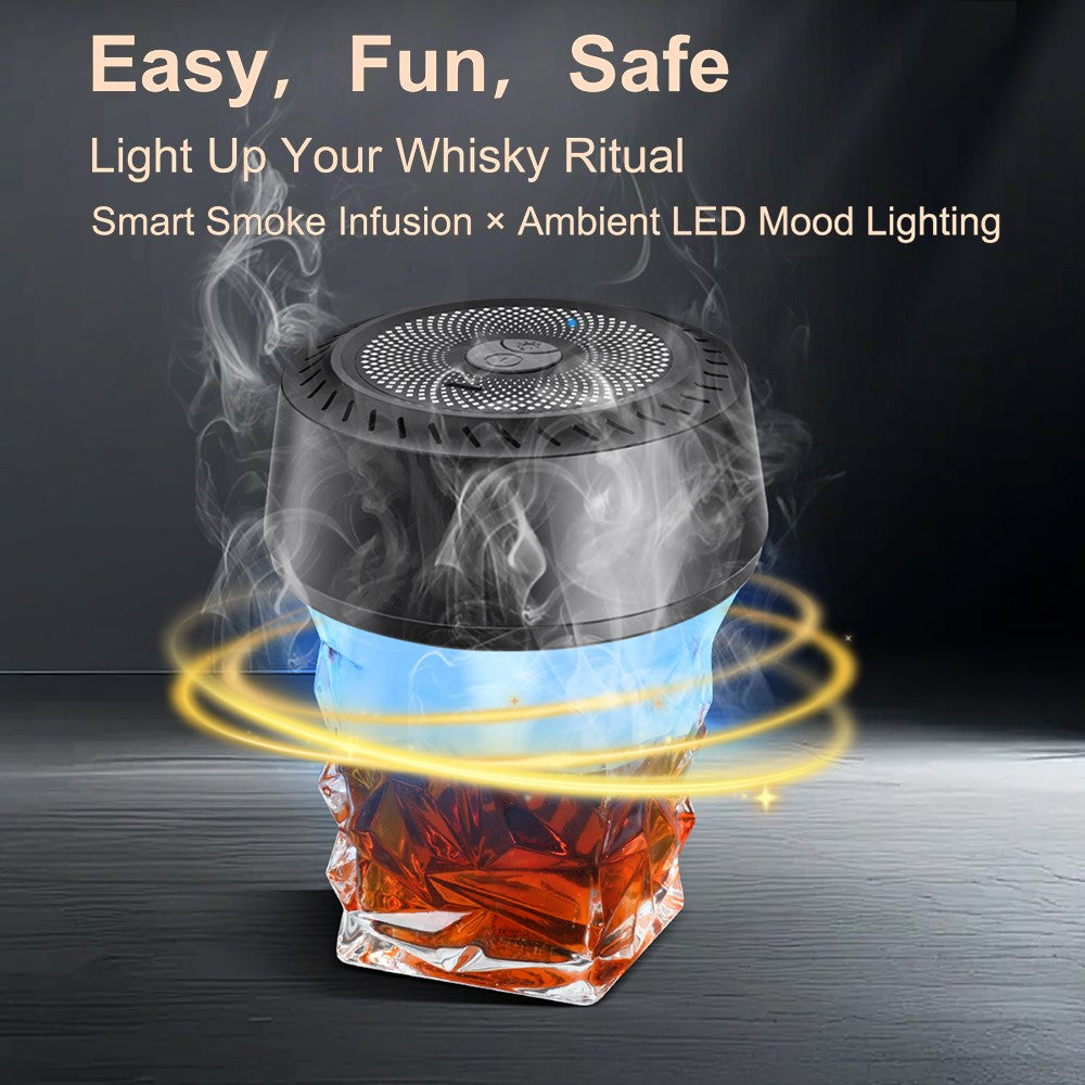 Elektrisk Cocktail Smoke Infuser med 6 Träsmaker och Typ-C Laddning