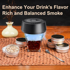 Elektrisk Cocktail Smoke Infuser med 6 Träsmaker och Typ-C Laddning