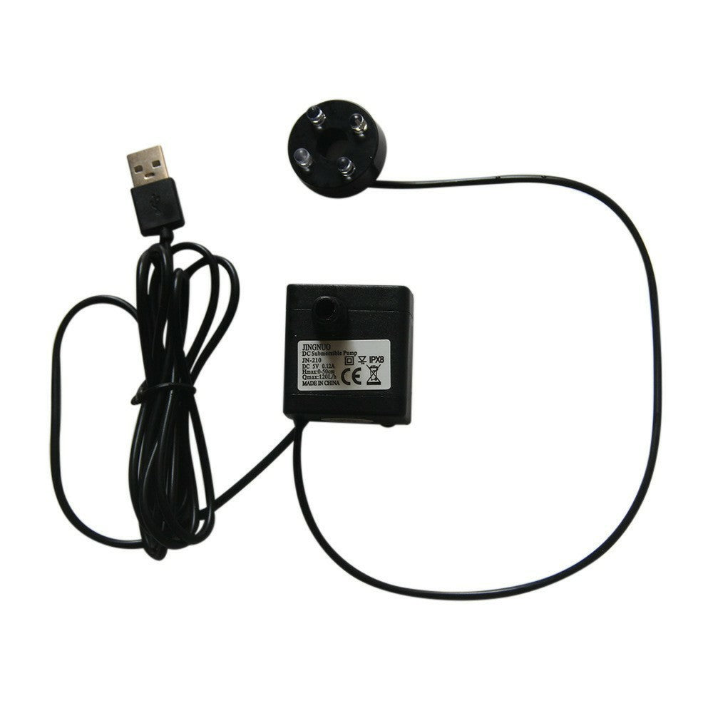 Solpanel – 5W USB med pump & LED för damm/fontän
