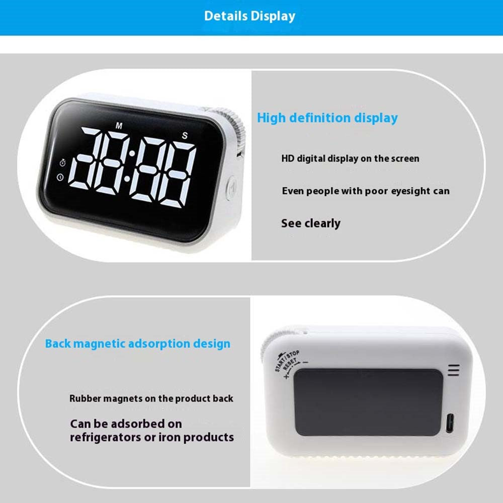 Klocka – 370 stor skärm, timer & alarm