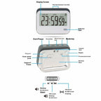 Multifunktionell Digital Timer och Klocka med Stora Siffror