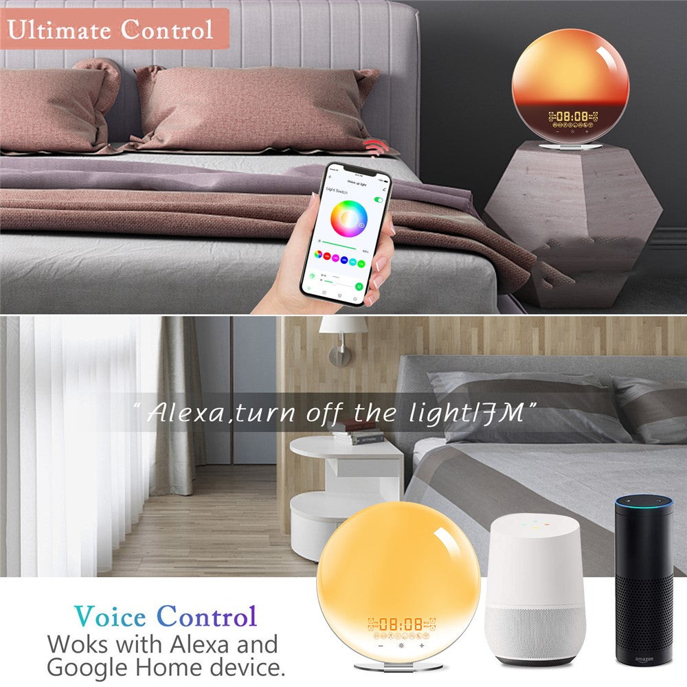 Smart wake-up-lampa – soluppgångssimulering med WiFi och radio