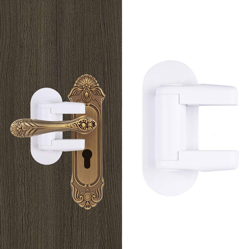 Dörrlås – 2-pack barnsäkra handtag med klisterfäste
