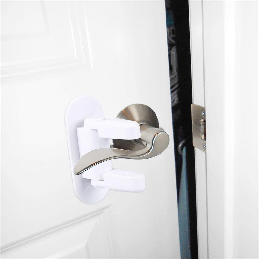 Dörrlås – 2-pack barnsäkra handtag med klisterfäste