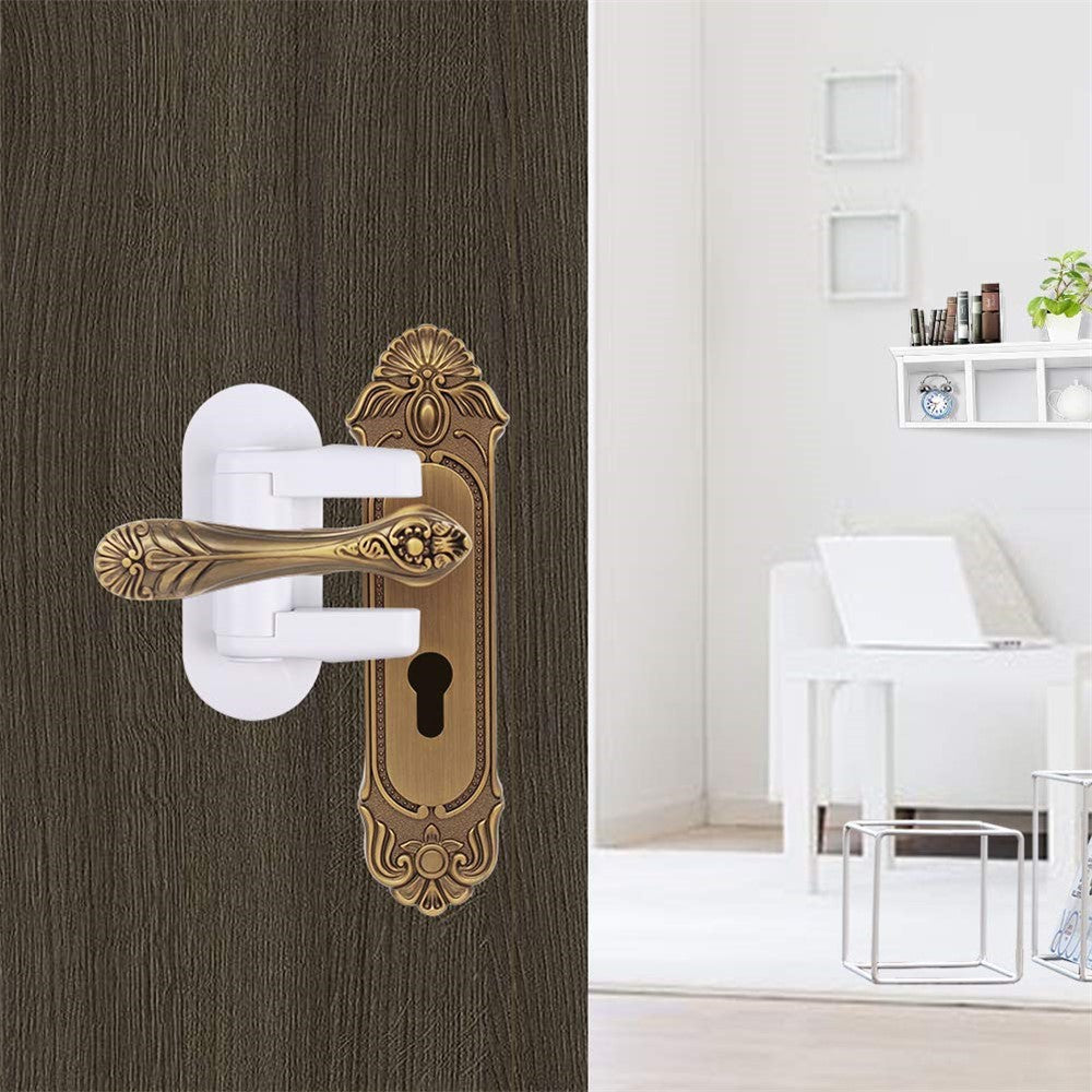 Dörrlås – 2-pack barnsäkra handtag med klisterfäste