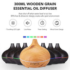 Aromadiffusor & luftfuktare 300 ml med LED-ljus