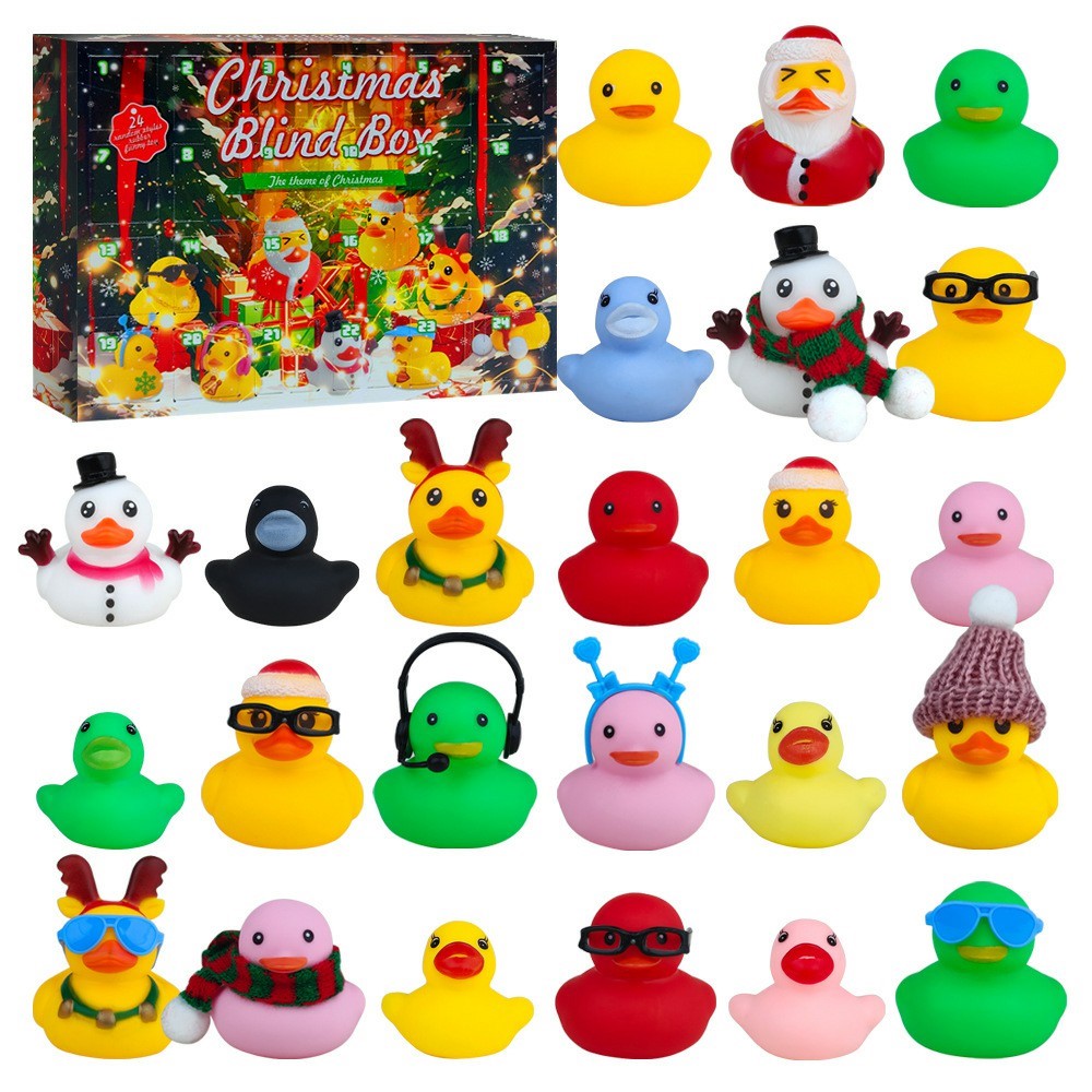 Adventskalender – 24-pack ankafigurleksaker i blindbox