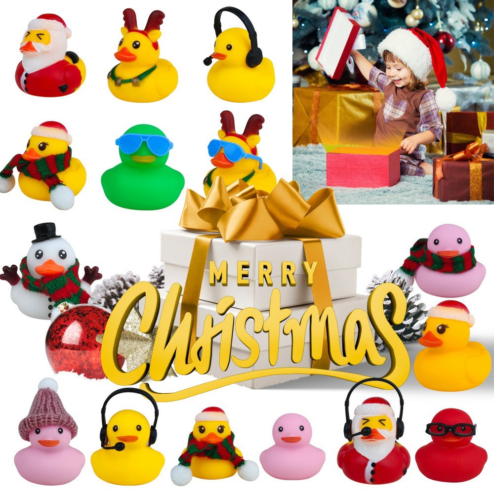 Adventskalender – 24-pack ankafigurleksaker i blindbox
