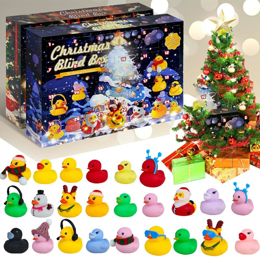 Adventskalender – 24-pack ankafigurleksaker i blindbox