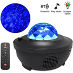 LED-projektorlampa med musik och Bluetooth – stämningsfull nattbelysning