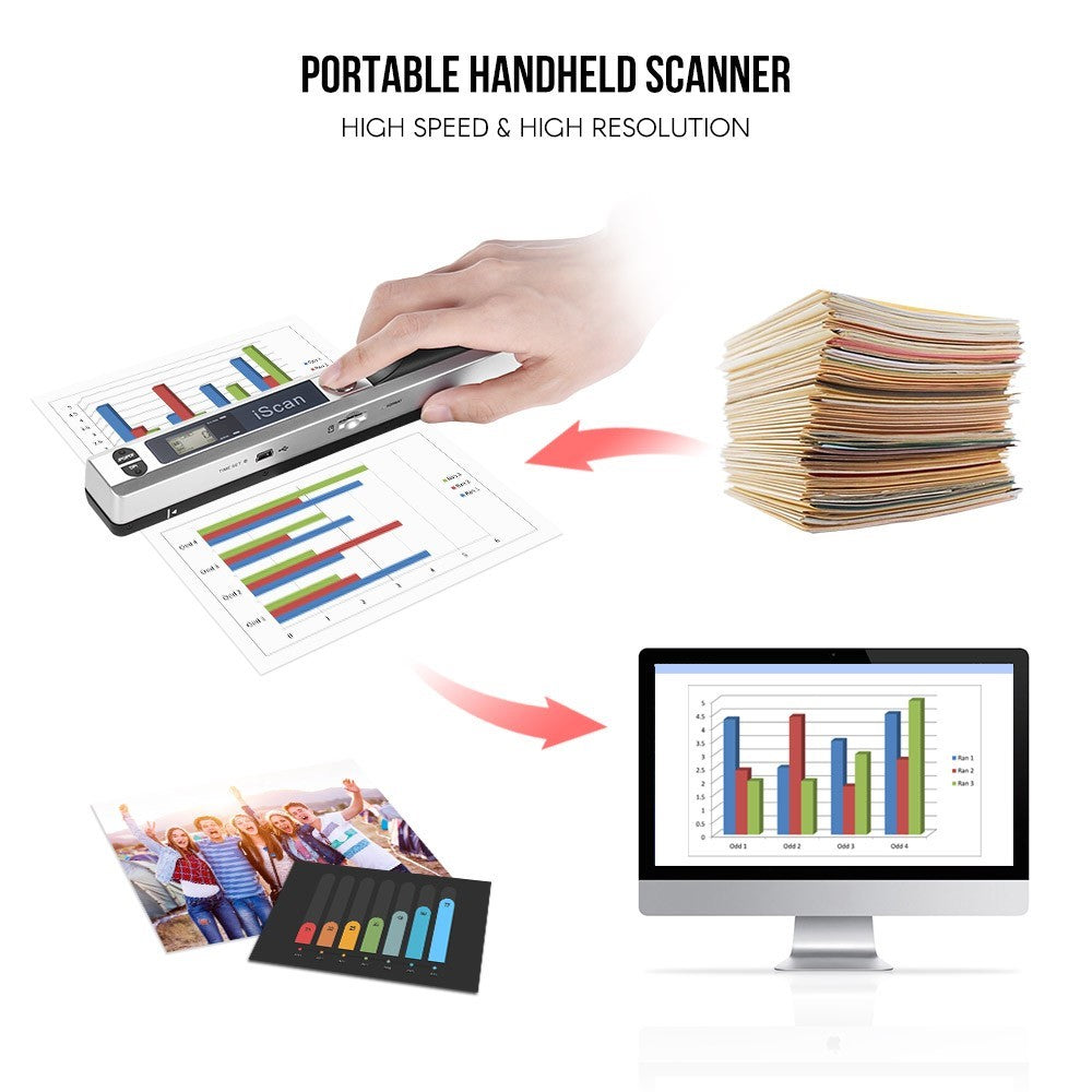 Portabel handscanner A4 – högupplöst och kompakt