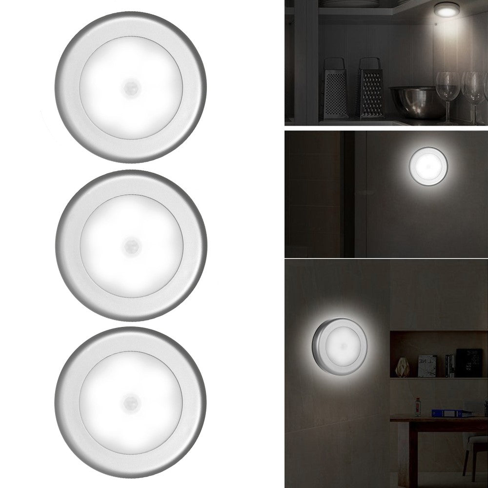 Nattlampa – 3-pack magnetiska LED med rörelsesensor