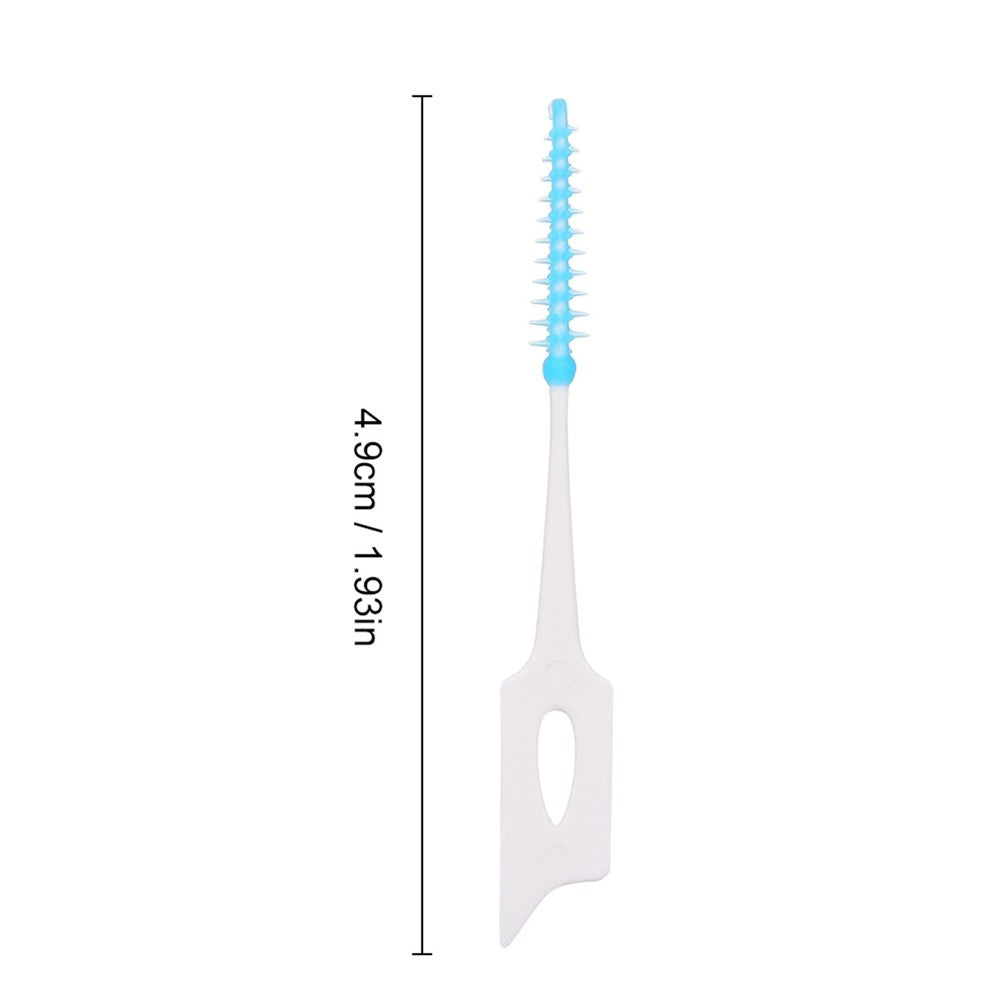 Tandstickor – 160-pack dubbelsidiga silikon-tandpetare med tråd