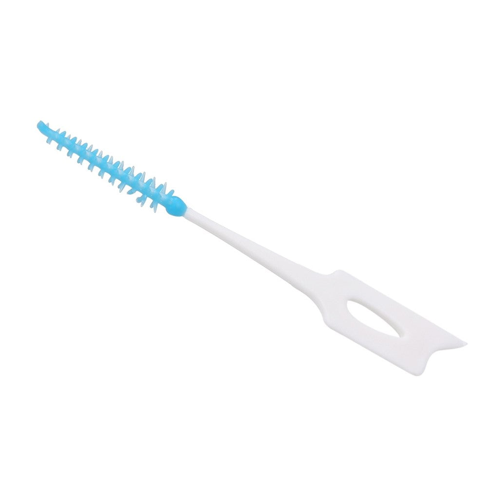 Tandstickor – 160-pack dubbelsidiga silikon-tandpetare med tråd