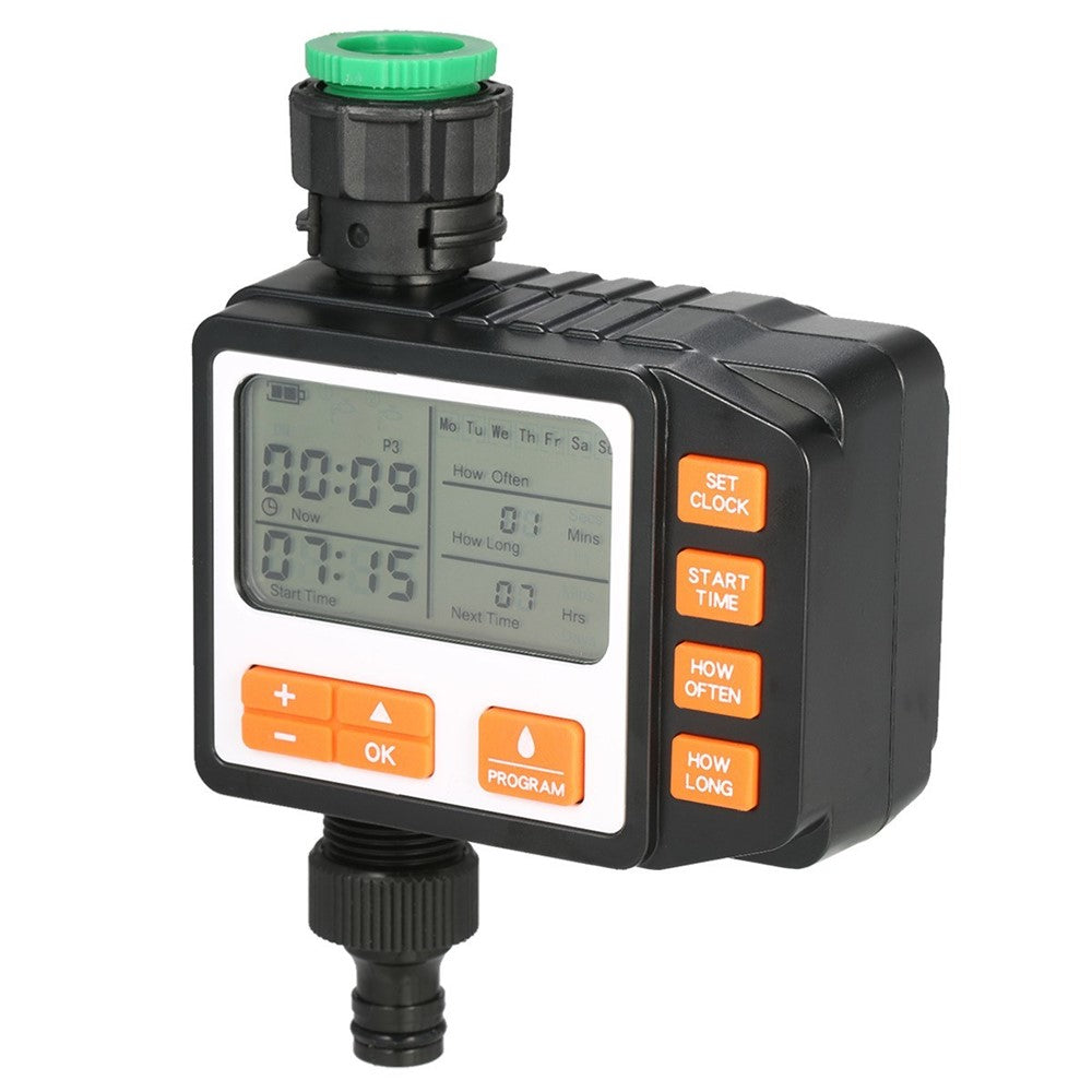 Digital vattentimer – IP65, stor skärm, tre program