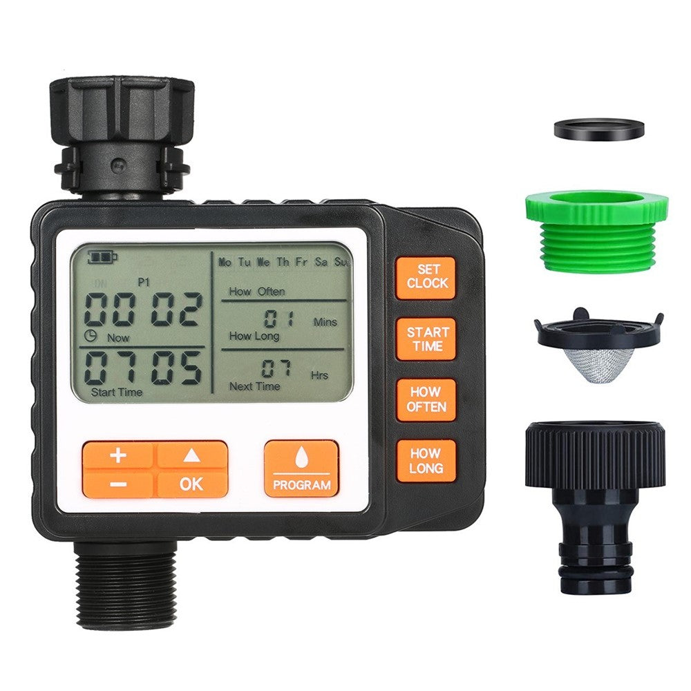 Digital vattentimer – IP65, stor skärm, tre program
