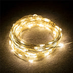 Ljusslinga med 100 LED – varmvit koppartråd (10 m)