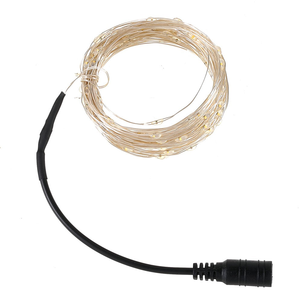 Ljusslinga med 100 LED – varmvit koppartråd (10 m)